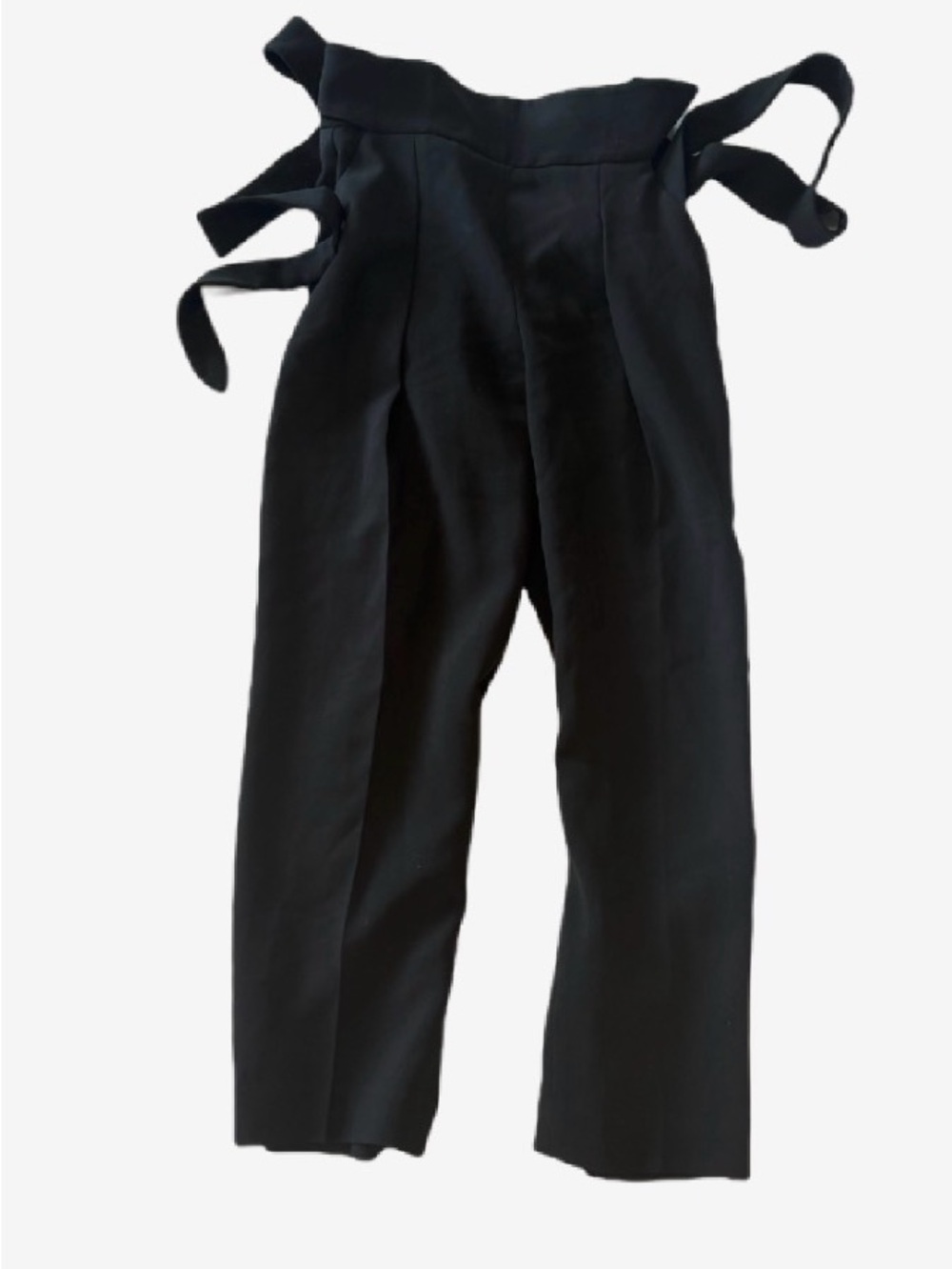 Wilfred Black Tailored High-Rise Trousers with Back Tie